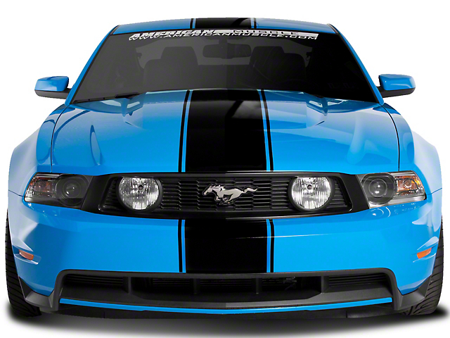 SEC10 Super Snake Style Stripes; Gloss Black (79-22 Mustang)