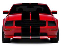 SEC10 GT500 Style Stripes; Black; 10-Inch (05-14 All)