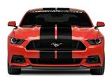 SEC10 GT500 Style Stripes; Gloss Black; 10-Inch (15-23 Mustang)