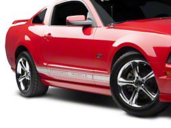 SEC10 Rocker Stripes with AmericanMuscle Logo; White (79-21 All)