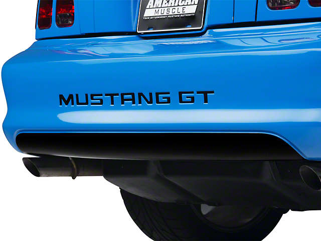 SEC10 Lower Rear Valance Decal; Gloss Black (94-98 Mustang)