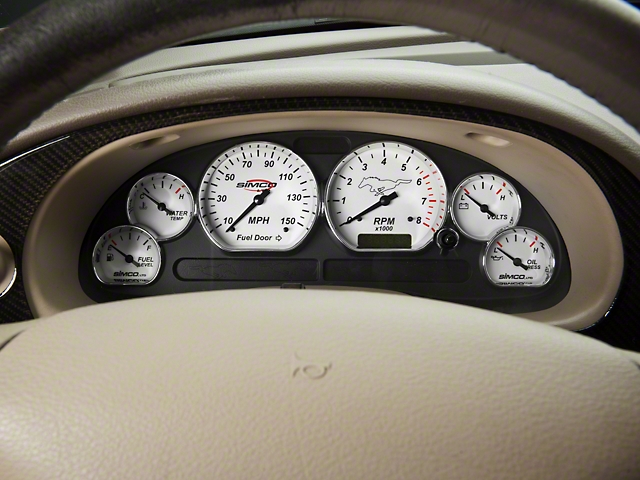 Simco Classic Series Gauge Cluster; Chrome (99-04 GT)