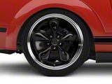 Deep Dish Bullitt Gloss Black Wheel; Rear Only; 20x10; 48mm Offset (05-09 Mustang GT, V6)