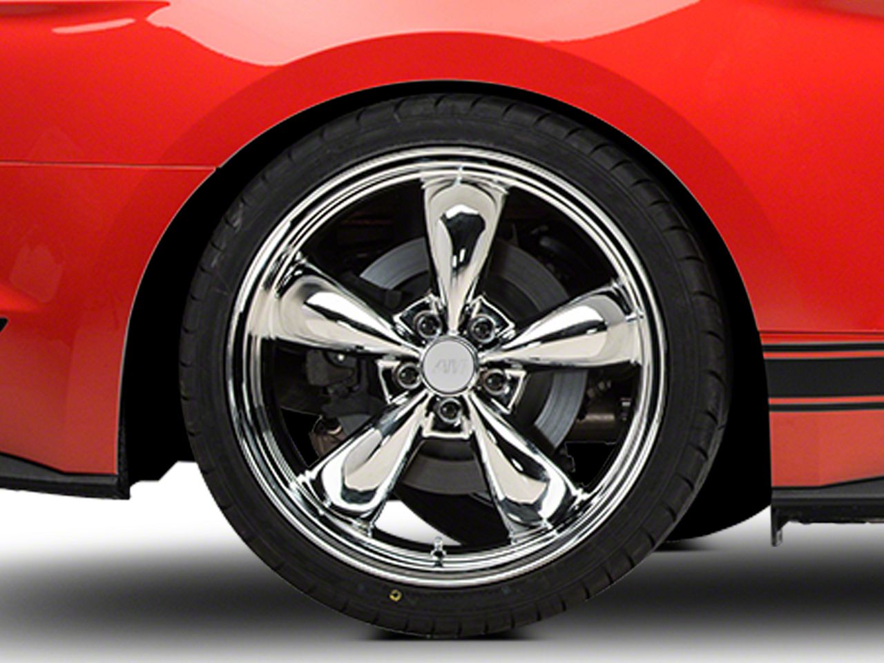 Mustang Deep Dish Bullitt Chrome Wheel; Rear Only; 20x10 (1522 Mustang