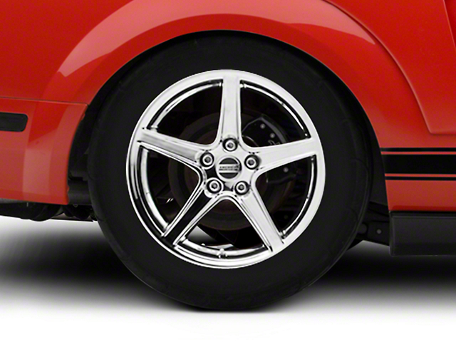 Saleen Style Chrome Wheel; Rear Only; 18x10 (05-09 Mustang GT, V6)