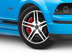 2010 GT500 Style Gloss Black Machined Wheel; 18x9 (05-09 Mustang)