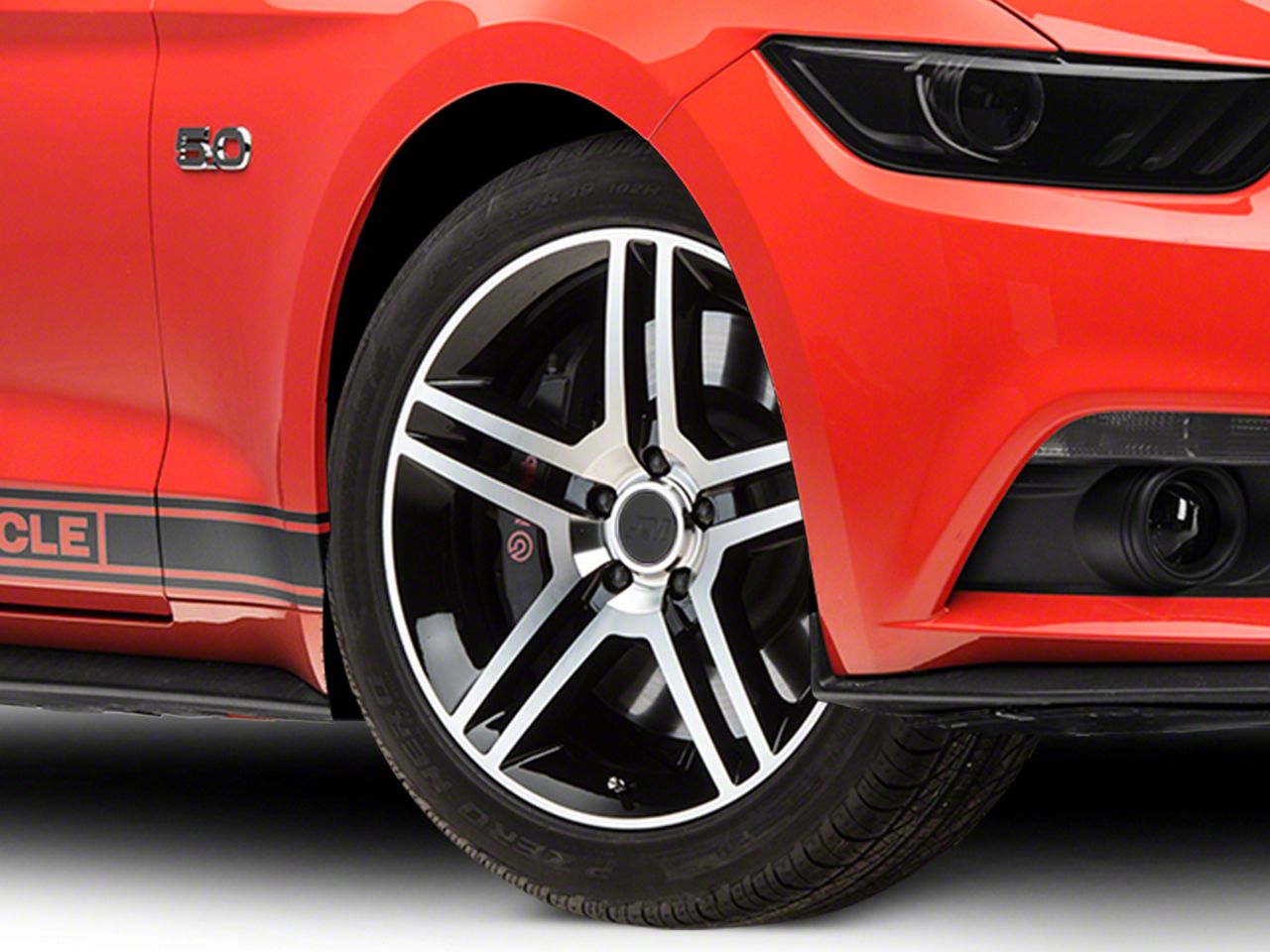 Mustang 2010 GT500 Style Gloss Black Machined Wheel; 19x8.5 (15-22 ...