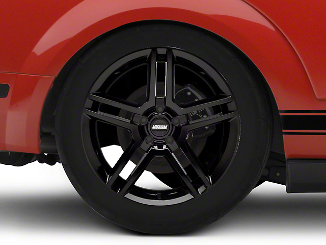 2010 GT500 Style Black Wheel; Rear Only; 19x10 (05-09 Mustang)