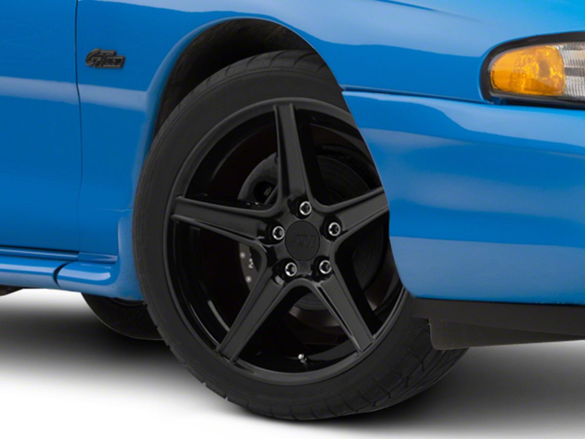 Saleen Style Black Rim 18x9 Wheel Fits Ford Mustang.