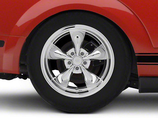 Deep Dish Bullitt Chrome Wheel; Rear Only; 18x10 (05-09 Mustang GT, V6)