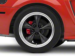 Bullitt Deep Dish Matte Black Wheel; Rear Only; 17x10.5 (99-04 Mustang)