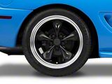 Bullitt Deep Dish Matte Black Wheel; Rear Only; 18x10; 24mm Offset (94-98 Mustang)