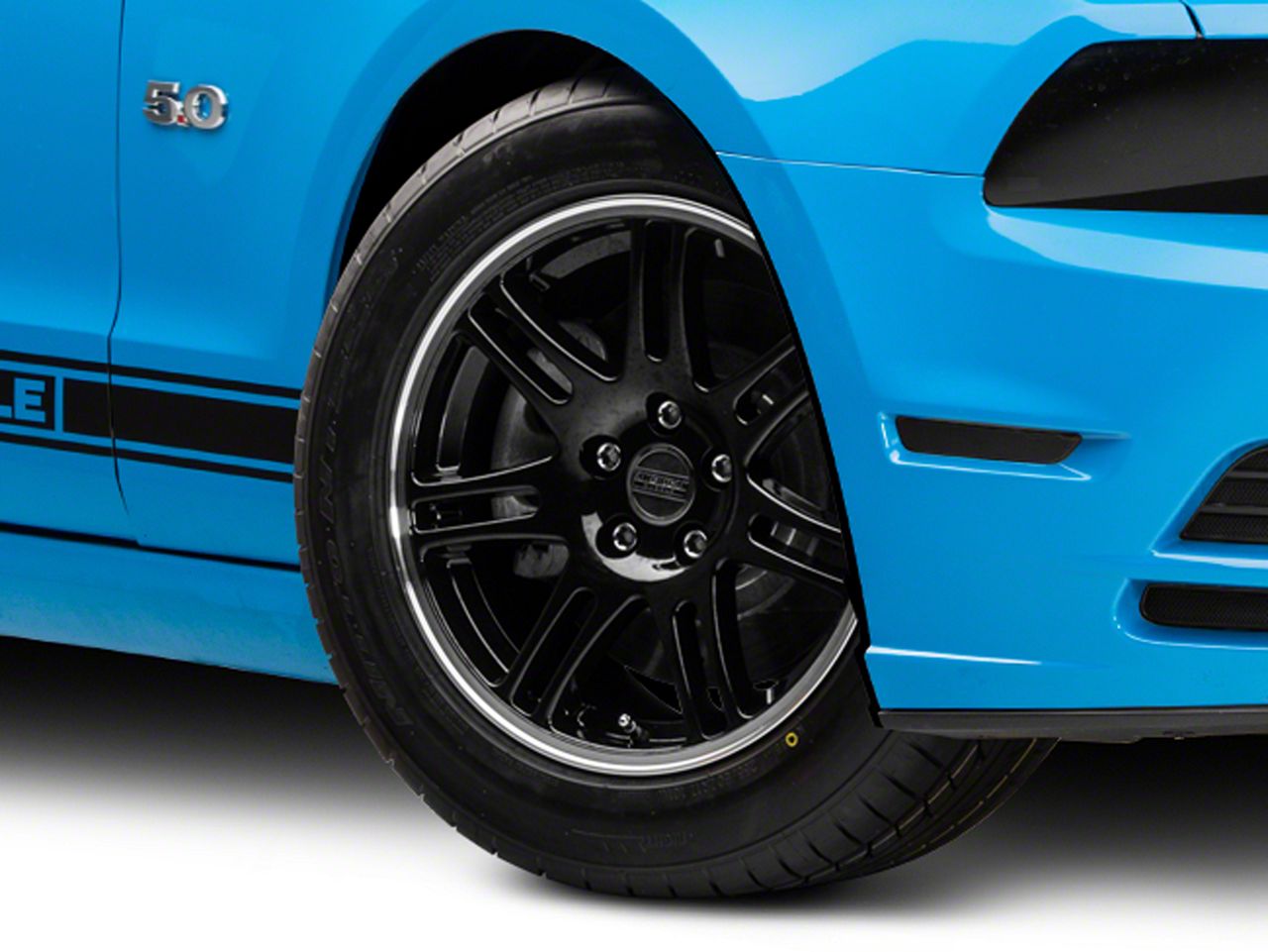 Mustang 10th Anniversary Cobra Style Black Wheel; 17x9 (10-14 Mustang ...