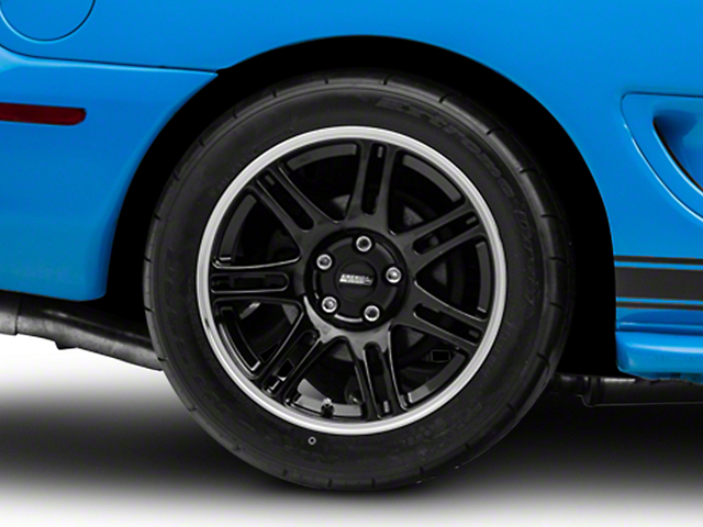10th Anniversary Cobra Style Black Wheel; Rear Only; 17x10.5 (94-98 Mustang)