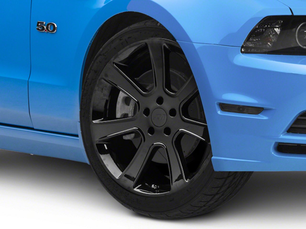 Mustang S197 Saleen Style Gloss Black Wheel; 20x9 (10-14 Mustang ...