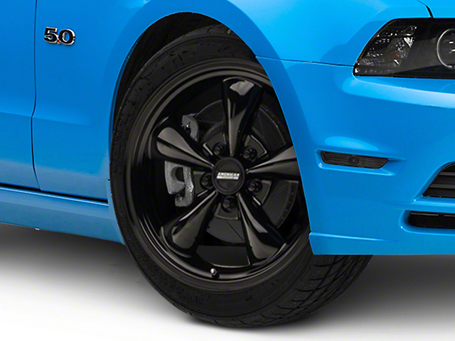 Bullitt Solid Gloss Black Wheel; 17x8 (2010 Mustang GT; 10-14 Mustang V6)