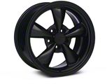 Bullitt Solid Gloss Black Wheel; 17x9; 30mm Offset (87-93 Mustang w/ 5-Lug Conversion)