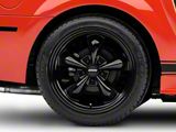 Deep Dish Bullitt Solid Gloss Black Wheel; Rear Only; 18x10; 24mm Offset (99-04 Mustang)