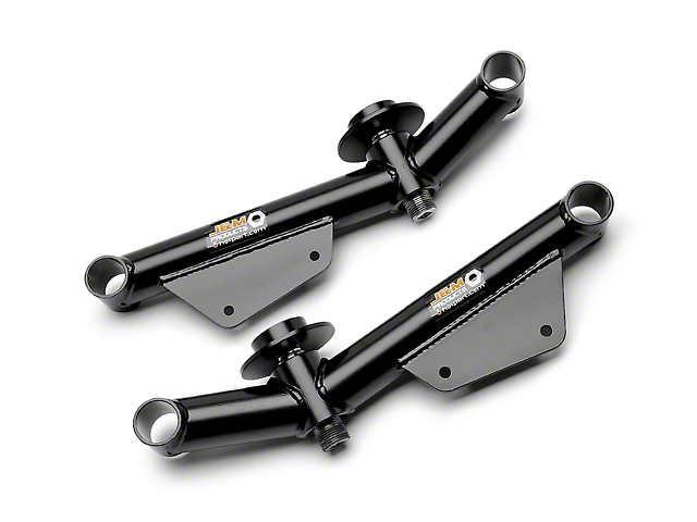 J&M Weight Jack Street Performance Rear Lower Control Arms; Black (79-98 Mustang)