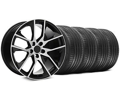 Mustang Staggered Magnetic Style Black Machined Wheel Nitto Invo