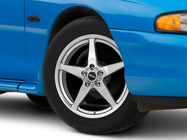 Race Star 92 Drag Star Polished Wheel; Front Only; Direct Drill; 17x4.5 (94-98 Mustang)
