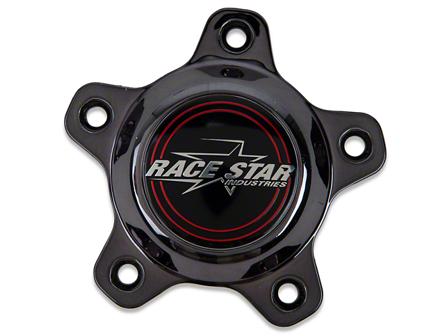 Race Star Short 92 Dark Star Center Cap; Black (Fits Race Star 92 Drag Star Wheels Only)