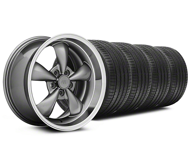 Bullitt Anthracite Wheel and Sumitomo Maximum Performance HTR Z5 Tire Kit; 20x8.5 (05-10 Mustang GT; 05-14 Mustang V6)