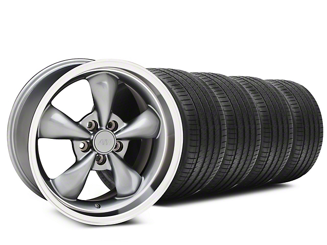 Bullitt Anthracite Wheel and Sumitomo Maximum Performance HTR Z5 Tire Kit; 18x9 (05-10 Mustang GT; 05-14 Mustang V6)