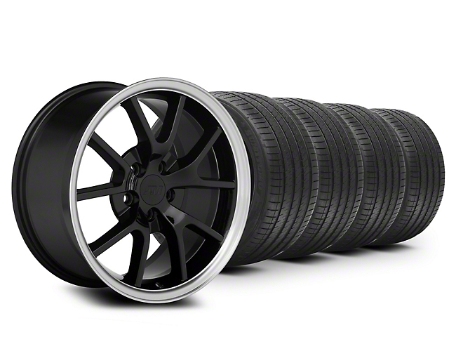 FR500 Style Black Wheel and Sumitomo Maximum Performance HTR Z5 Tire Kit; 18x9 (05-14 Mustang, Excluding 13-14 GT500)