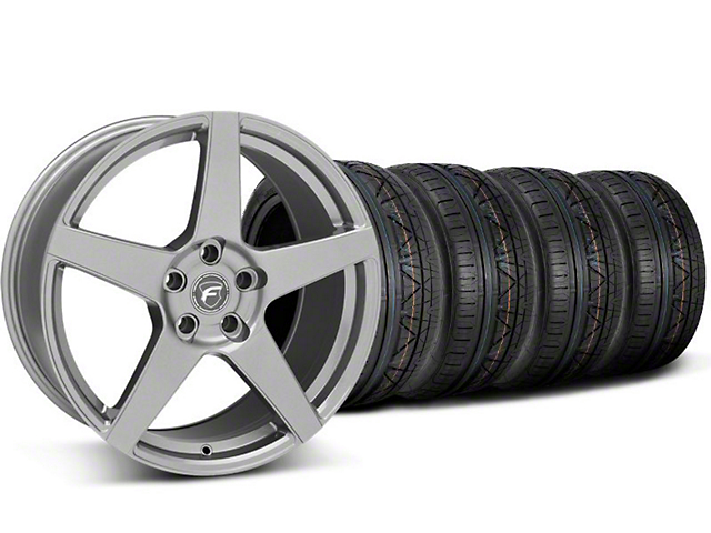 Staggered Forgestar CF5 Gunmetal Wheel and NITTO INVO Tire Kit; 19x9/10 (05-14 All)