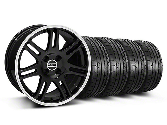 10th Anniversary Cobra Style Black Wheel and Mickey Thompson Tire Kit; 17x9 (87-93 All, Excluding Cobra)