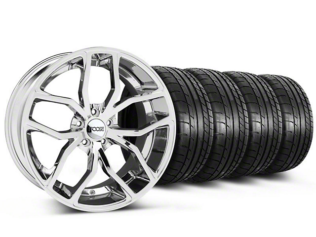 Staggered Foose Outcast Chrome Wheel and Mickey Thompson Tire Kit; 20x8.5/10 (05-14 All)
