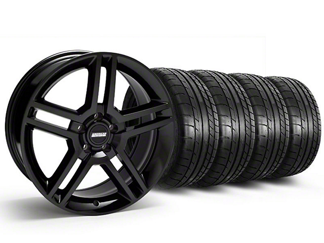 2010 GT500 Style Black Wheel and Mickey Thompson Tire Kit; 19x8.5 (05-14 Mustang)