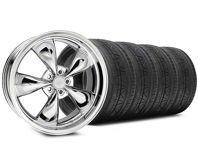 Deep Dish Bullitt Chrome Wheel and NITTO INVO Tire Kit; 20x8.5 (05-10 Mustang GT; 05-14 Mustang V6)