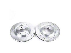 Power Stop Evolution Cross-Drilled and Slotted Rotors; Front Pair (11-14 GT Brembo; 12-13 BOSS 302; 07-12 GT500)
