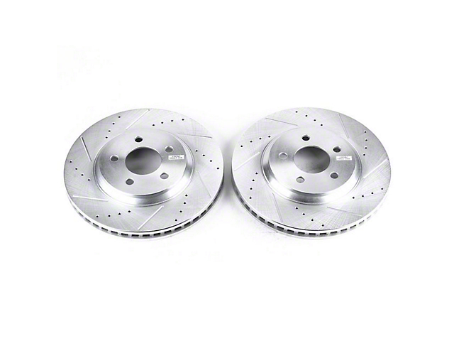 PowerStop Evolution Cross-Drilled and Slotted Rotors; Front Pair (05-10 GT; 11-14 V6)