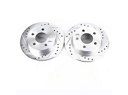 Power Stop Evolution Cross-Drilled and Slotted Rotors; Rear Pair (94-04 GT, V6)