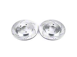 Power Stop Evolution Cross-Drilled and Slotted Rotors; Rear Pair (05-14 All, Excluding 13-14 GT500)