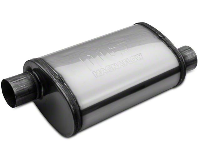 Magnaflow 5x8-Inch Oval Offset/Offset Straight-Through Performance Muffler; 2.50-Inch Inlet/2.50-Inch Outlet (Universal; Some Adaptation May Be Required)