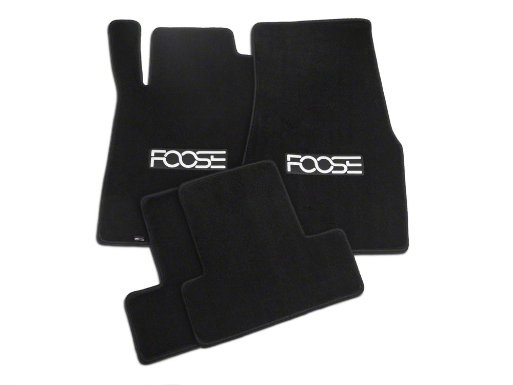 MMD by FOOSE Front and Rear Floor Mats with FOOSE Logo; Black (13-14 ...