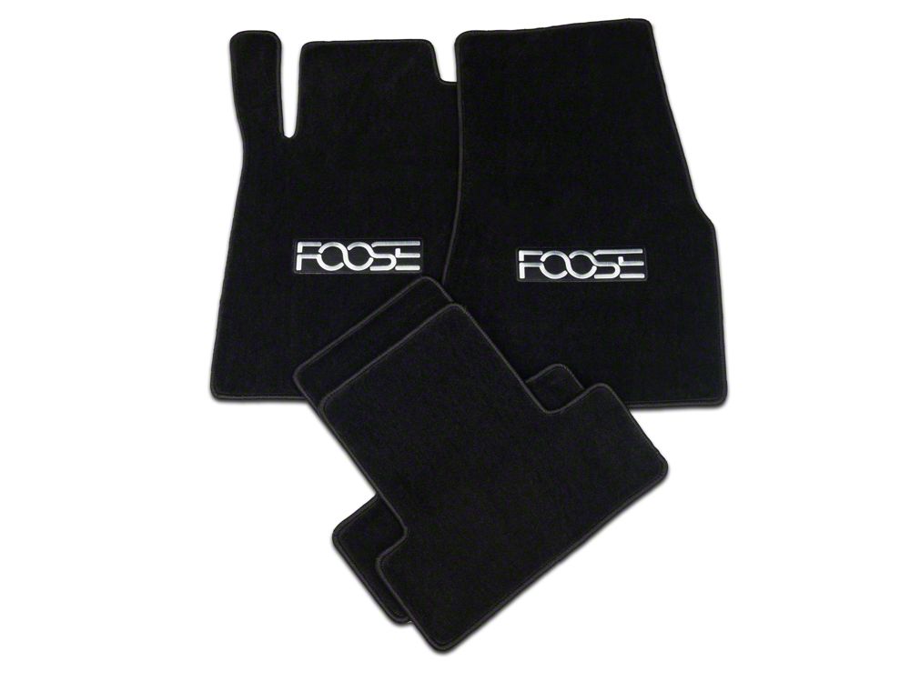 Mmd By Foose Front And Rear Floor Mats With Foose Logo Black 11 12 Mustang Mmd 7439