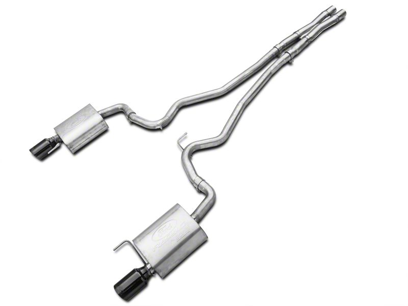 Ford Performance by Borla Sport Cat-Back Exhaust with Black Chrome Tips (15-17 GT)