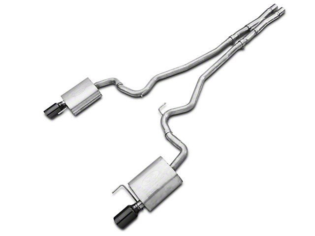 Ford Performance by Borla Touring Cat-Back Exhaust with Black Chrome Tips (15-17 GT)