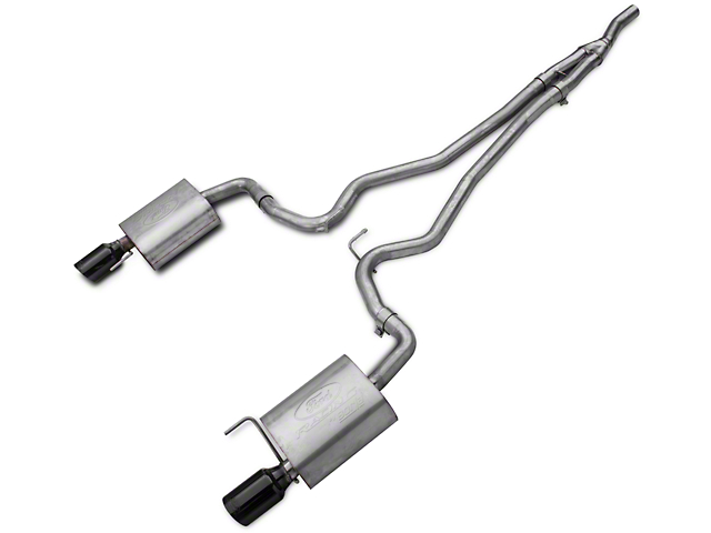 Ford Performance by Borla Sport Cat-Back Exhaust with Black Chrome Tips (15-17 Mustang EcoBoost)