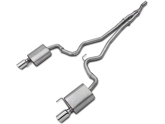 Ford Performance by Borla Touring Cat-Back Exhaust with Chrome Tips (15-17 EcoBoost)