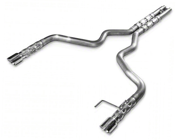 Stainless Works 3-Inch Retro Chambered Cat-Back Exhaust with H-Pipe (15-17 Mustang GT Fastback)