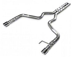 Stainless Works 3-Inch Retro Chambered Cat-Back Exhaust with H-Pipe (15-17 Mustang GT Fastback)