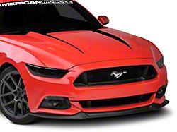 SEC10 Hood Graphic Decal; Gloss Black (15-17 Mustang GT, EcoBoost, V6)