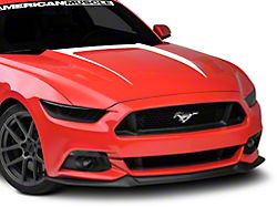 SEC10 Hood Graphic Decal; White (15-17 Mustang GT, EcoBoost, V6)