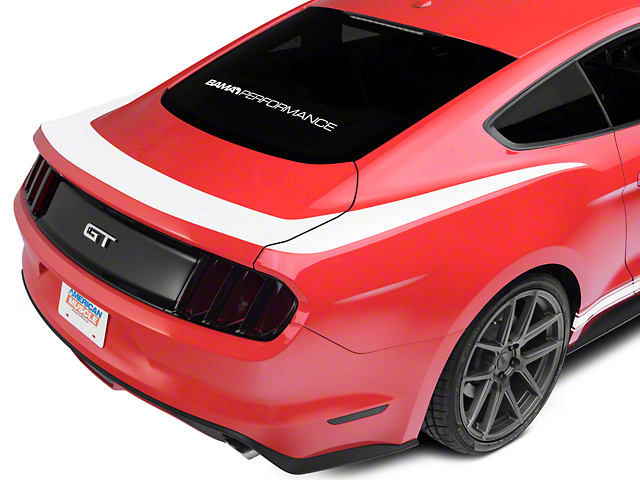 SEC10 Upper Rear Surround Decal; White (15-21 Mustang)